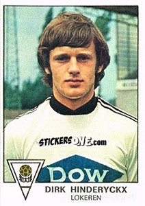 Cromo Dirk Hinderyckx - Football Belgium 1977-1978 - Panini