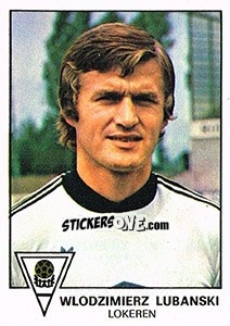 Sticker Wlodzimierz Lubanski - Football Belgium 1977-1978 - Panini
