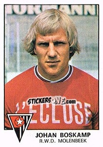 Sticker Johan Boskamp - Football Belgium 1977-1978 - Panini