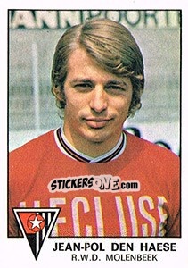 Cromo Jean-Pol den Haese - Football Belgium 1977-1978 - Panini