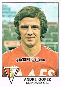 Figurina Andre Gorez - Football Belgium 1977-1978 - Panini