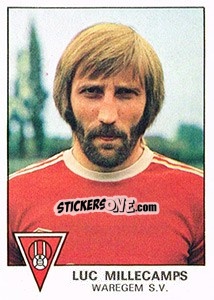 Cromo Luc Millecamps - Football Belgium 1977-1978 - Panini