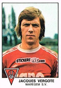 Sticker Jacques Vergote - Football Belgium 1977-1978 - Panini
