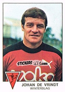 Sticker Johan de Vrindt - Football Belgium 1977-1978 - Panini
