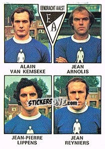 Sticker Alain van Kemseke / Jean Arnolis / Jean-Pierre Lippens / Jean Reyniers - Football Belgium 1977-1978 n. 310 - Panini