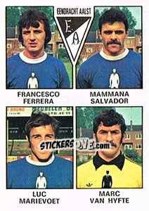 Sticker Francesco Ferrera / Mammana Salvador / Luc Marievoet / Marc van Hyfte - Football Belgium 1977-1978 n. 311 - Panini