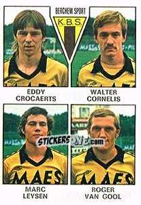 Cromo Eddy Crocaerts / Walter Cornelis / Marc Leysen / Raoger van Gool - Football Belgium 1977-1978 n. 316 - Panini