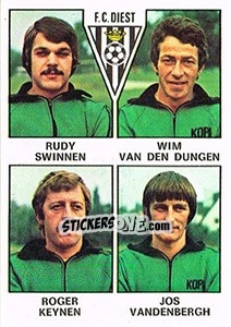 Cromo Rudy Swinnen / Wim van den Dungen / Roger Keynon / Jos Vandenbergh - Football Belgium 1977-1978 - Panini