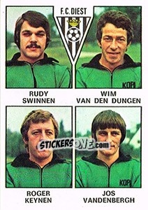 Figurina Rudy Swinnen / Wim van den Dungen / Roger Keynon / Jos Vandenbergh - Football Belgium 1977-1978 n. 319 - Panini
