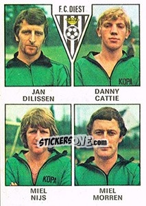 Sticker Jan Dilissen / Danny Cattie / Miel Nijs / Miel Morren - Football Belgium 1977-1978 - Panini