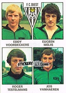 Figurina Eddy Voordeckers / Eugeen Melis / Roger Testelmans / Jos Vanhaeren - Football Belgium 1977-1978 n. 321 - Panini
