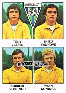 Sticker Tony Vaesen / Thieu Vanhove / Norbert Verdingh / Yvan Konings - Football Belgium 1977-1978 n. 330 - Panini
