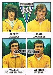 Figurina Albert Dewaay / Jean Dachelet / Valeer Schuermans / Werner Fastre - Football Belgium 1977-1978 - Panini