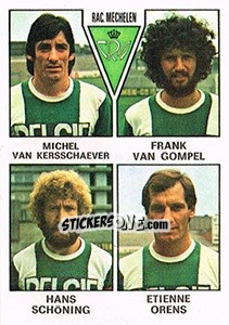Sticker Michel van Kersschaever / Frank van Gompel / Hans Schoning / Etienne Orens - Football Belgium 1977-1978 n. 341 - Panini