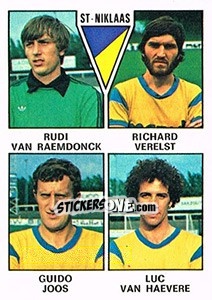 Sticker Rudi van Raemdonck / Richard Verelst / Guido Joos / Luc van Haevre - Football Belgium 1977-1978 n. 344 - Panini