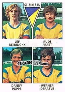 Cromo Jef Berinckx / Rudi Praet / Danny Poppe / Werner Deraeve - Football Belgium 1977-1978 - Panini