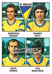 Sticker Andreas Stiump / Danny Veyt / Alec Hrnic / Ivo Wouters - Football Belgium 1977-1978 n. 346 - Panini