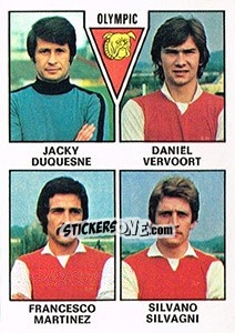 Sticker Jacky Duquesne / Daniel Vervoort / Francesco Martinez / Silvano Silvagni - Football Belgium 1977-1978 n. 349 - Panini