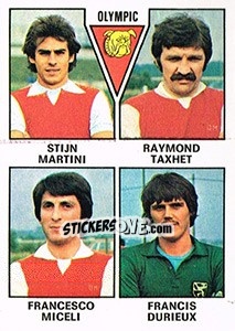 Cromo Stijn Martini / Raymond Taxhet / Francesco Miceli / Francis Durieux - Football Belgium 1977-1978 n. 351 - Panini