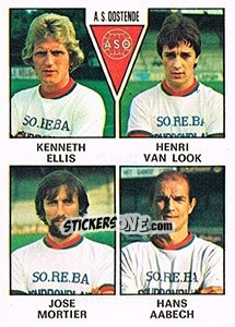 Sticker Kenneth Ellis / Henri van Look / Jose Mortier / Hans Aabech - Football Belgium 1977-1978 n. 356 - Panini