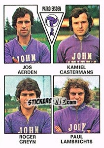 Figurina Jos Aerden / Kamiel Castermans / Roger Greyn / Paul Lambrights - Football Belgium 1977-1978 - Panini