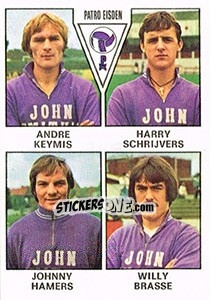 Figurina Andre Keymis / Harry Schrijvers / Johnny Hamers / Willy Brasse - Football Belgium 1977-1978 n. 365 - Panini