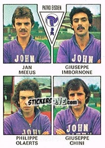 Figurina Jan Meeus / Giuseppe Imbornome / Philippe Olaerts / Giuseppe Chini - Football Belgium 1977-1978 n. 366 - Panini