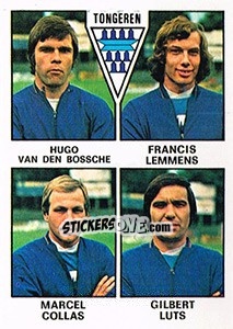 Sticker Hugo van den Bossche / Francis Lemmens / Marcel Collas / Gilbert Luts - Football Belgium 1977-1978 n. 369 - Panini