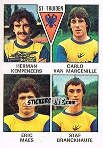Cromo Herman Kempeneers / Carlo van Marcenille / Eric Maes / Staf Branckhaute - Football Belgium 1977-1978 n. 375 - Panini