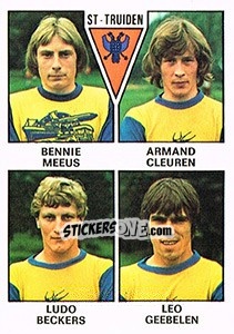 Cromo Bennie Meeus / Armand Cleuren / Ludo Beckers / Leo Geeblen - Football Belgium 1977-1978 n. 376 - Panini