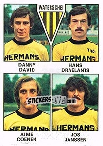Sticker Danny David / Hans Draelants / Aime Coenen / Jos Janssen - Football Belgium 1977-1978 n. 385 - Panini