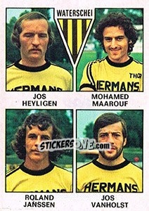 Sticker Jos Heyligen / Mohamed Maarouf / Roland Janssen / Jos van Holst - Football Belgium 1977-1978 n. 386 - Panini