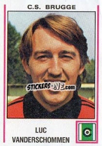 Sticker Luc VanderSchommen - Football Belgium 1979-1980 - Panini