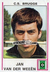 Sticker Jan van der Weeen - Football Belgium 1979-1980 - Panini