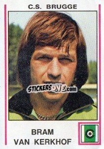 Sticker Bram van Kerkhof - Football Belgium 1979-1980 n. 155 - Panini