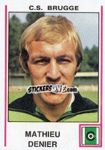 Sticker Mathieu Denier - Football Belgium 1979-1980 n. 160 - Panini