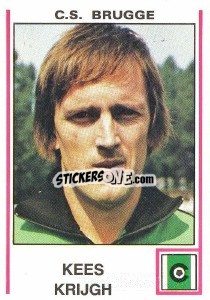 Sticker Kees Krijgh - Football Belgium 1979-1980 n. 161 - Panini
