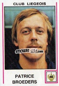 Sticker Patrice Broeders - Football Belgium 1979-1980 - Panini