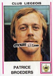 Sticker Patrice Broeders - Football Belgium 1979-1980 n. 222 - Panini