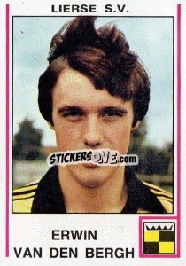 Sticker Erwin van den Bergh - Football Belgium 1979-1980 - Panini