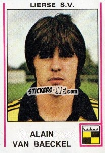 Cromo Alain van Baeckel - Football Belgium 1979-1980 - Panini