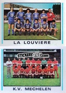 Sticker Team La Louviere / Team K.V. Mechelen - Football Belgium 1979-1980 - Panini
