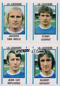 Cromo Jacques van Welle / Stany Leghait / Jean-Luc Depluvrez / Gilbert Govaert - Football Belgium 1979-1980 - Panini