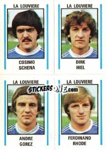 Figurina Cosimo Schena / Dirk Hiel / Andre Gorez / Fedinand Rhode - Football Belgium 1979-1980 - Panini