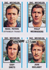 Sticker Raoul Peeters / Philip Mesmakers / Eddy Smets / Jaak Roelandt - Football Belgium 1979-1980 - Panini