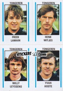 Sticker Freek Lamain / Henk Witjes / Willy Leyssens / Yvan Hoste - Football Belgium 1979-1980 - Panini