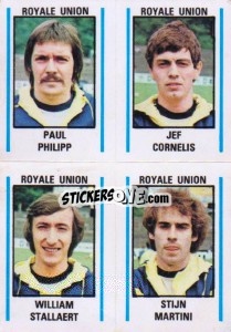 Sticker Paul Philipp / Jef Cornelis / William Stallaert / Stijn Martini - Football Belgium 1979-1980 - Panini