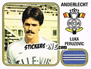 Sticker Luka Peruzovic - Football Belgium 1980-1981 - Panini