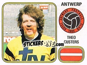Sticker Theo Custers - Football Belgium 1980-1981 - Panini