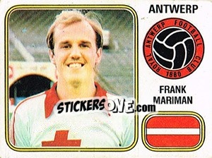 Sticker Frank Mariman - Football Belgium 1980-1981 - Panini